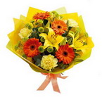 Ankara Ayaş çiçek gönder firması şahane ürünümüz Kır çiçekleri ve gerbara buketi