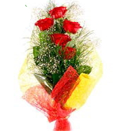 5 li kırmızı gül buketi Ankara internetten çiçek satışı